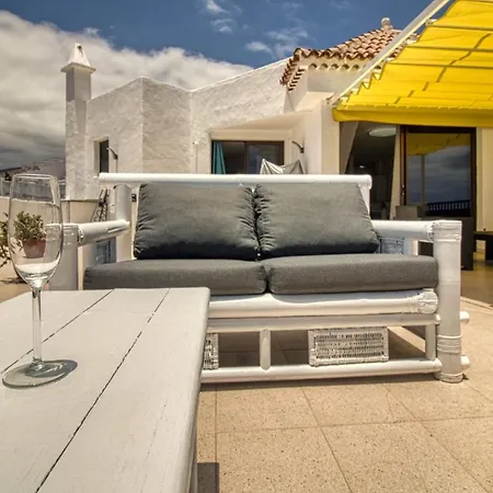 Penthouse With Magnificent Ocean Views, Jacuzzi, Pool, Nearby Beach In Tenerife South * Playa Fanabe