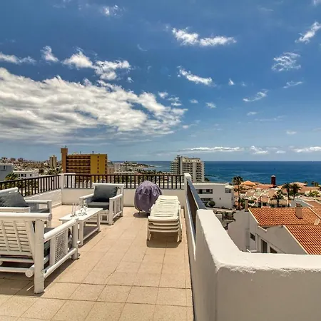 Penthouse With Magnificent Ocean Views, Jacuzzi, Pool, Nearby Beach In Tenerife South * Playa Fanabe